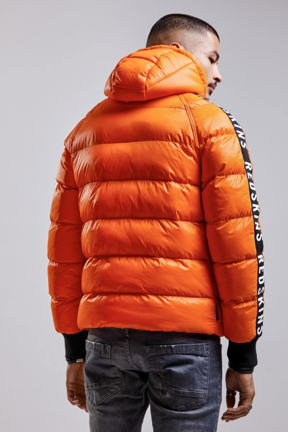 Men's orange down jacket - Image n°4