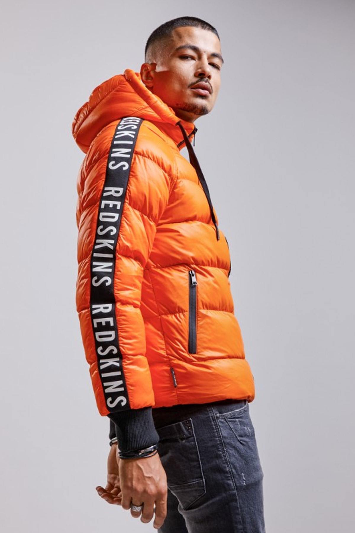 Men's orange down jacket - Image n°5