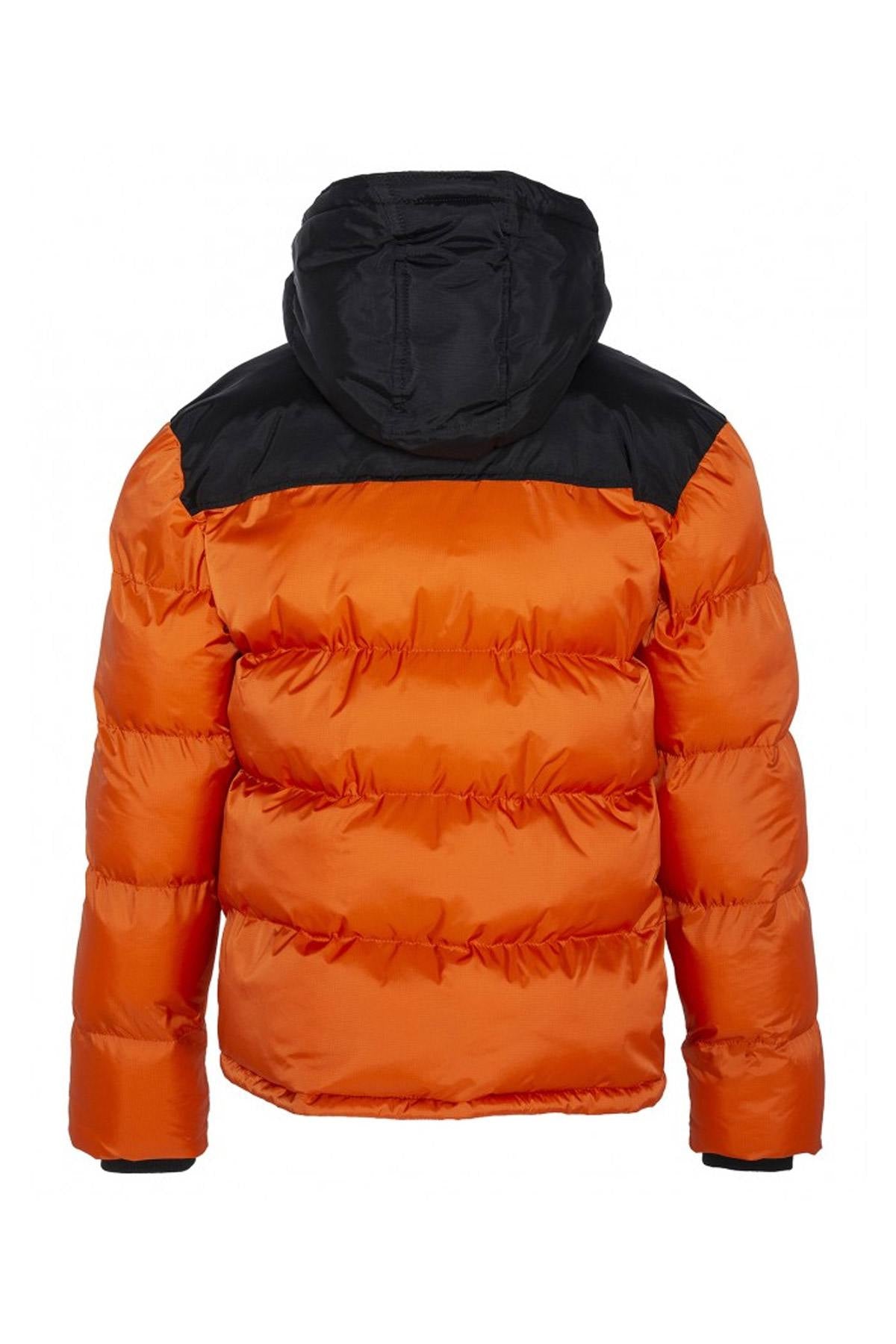 Orange and black nylon down jacket - Image n°2