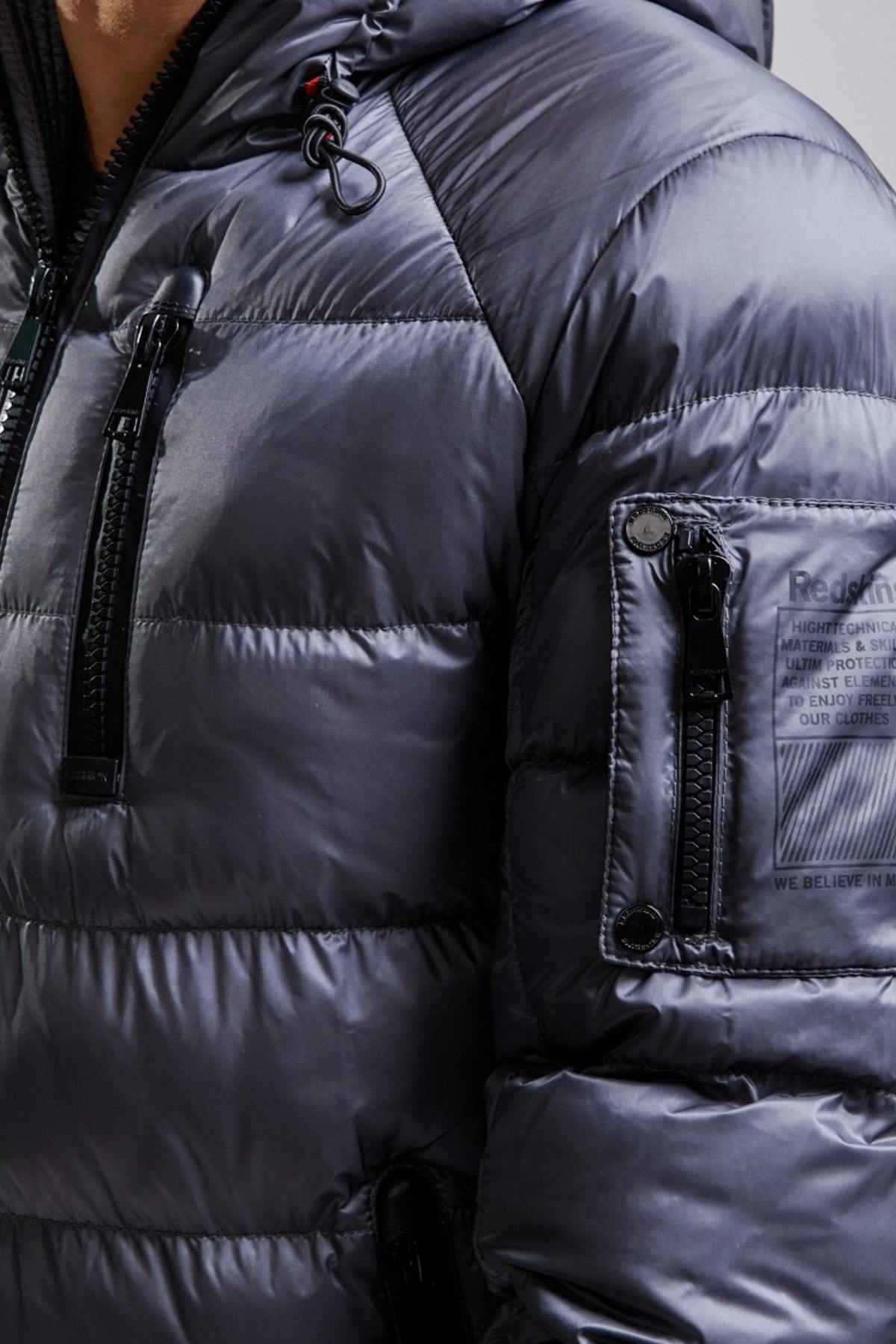 Men's gray down jacket - Image n°4