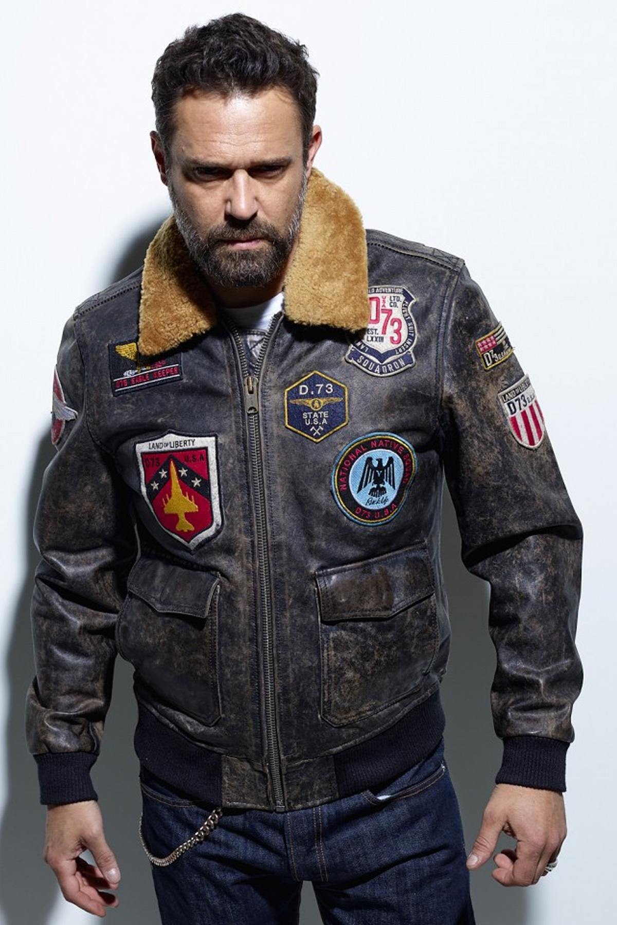 Vintage patched pilot jacket - Image n°1