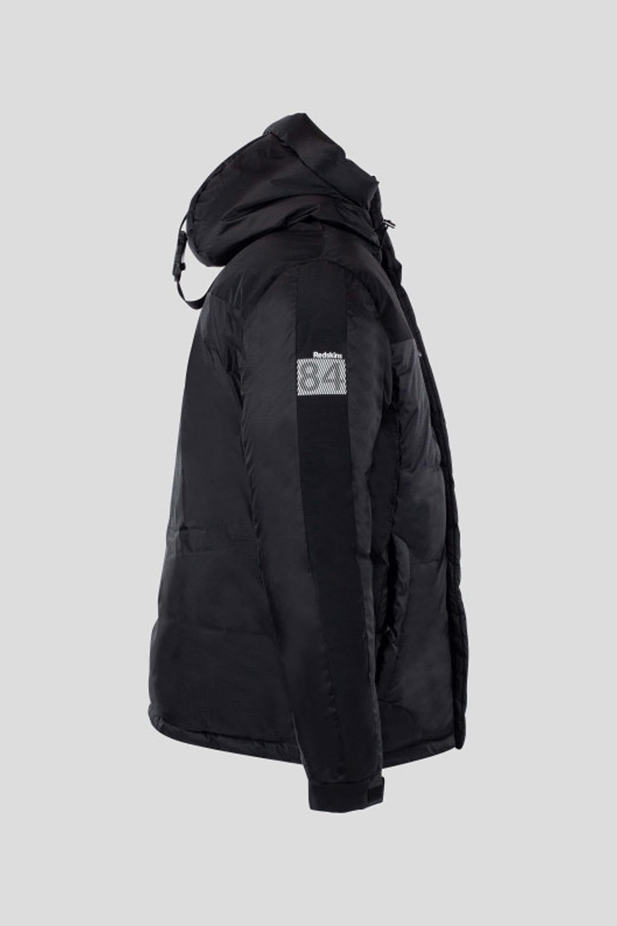 Black mid-length down jacket - Image n°2