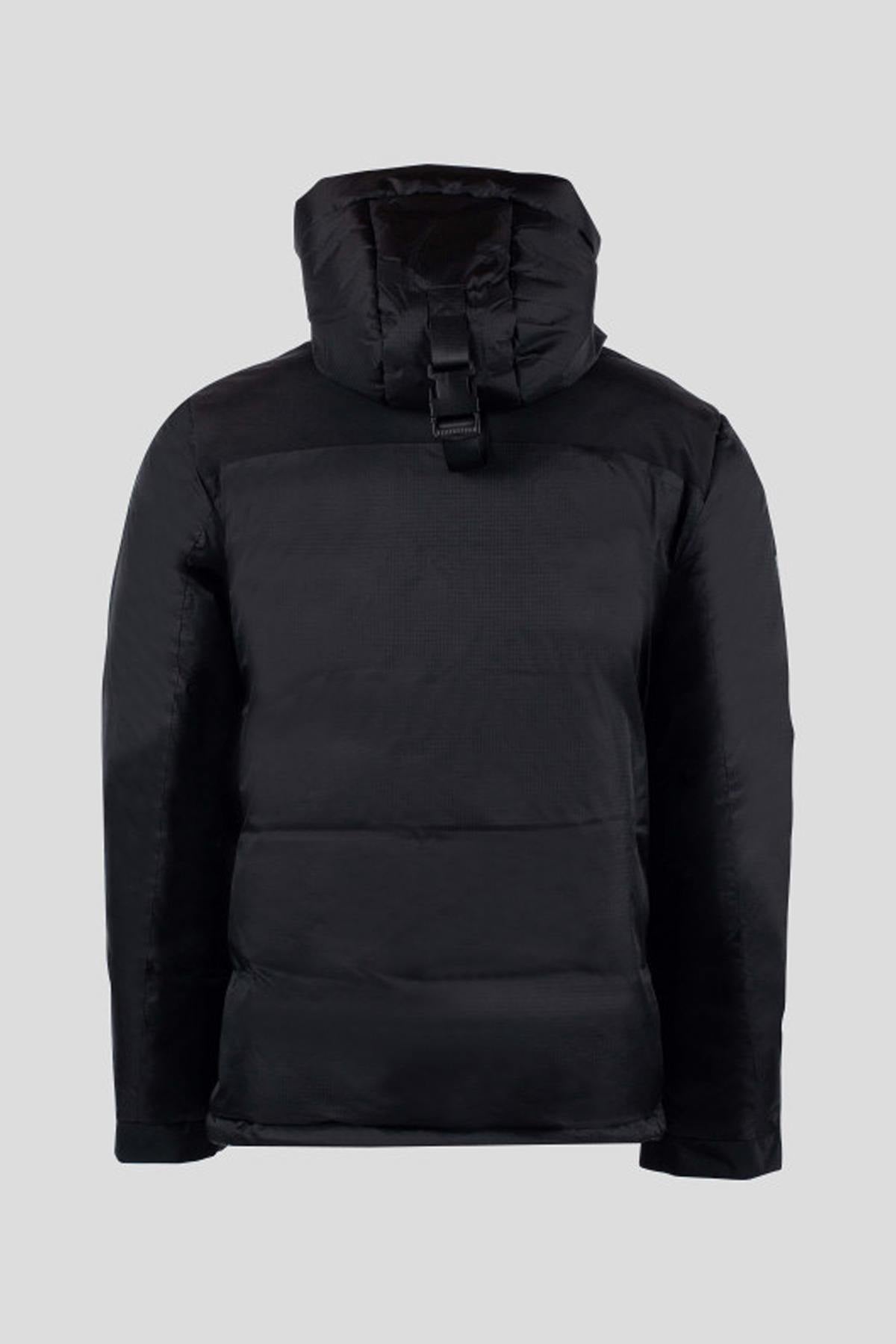 Black mid-length down jacket - Image n°3