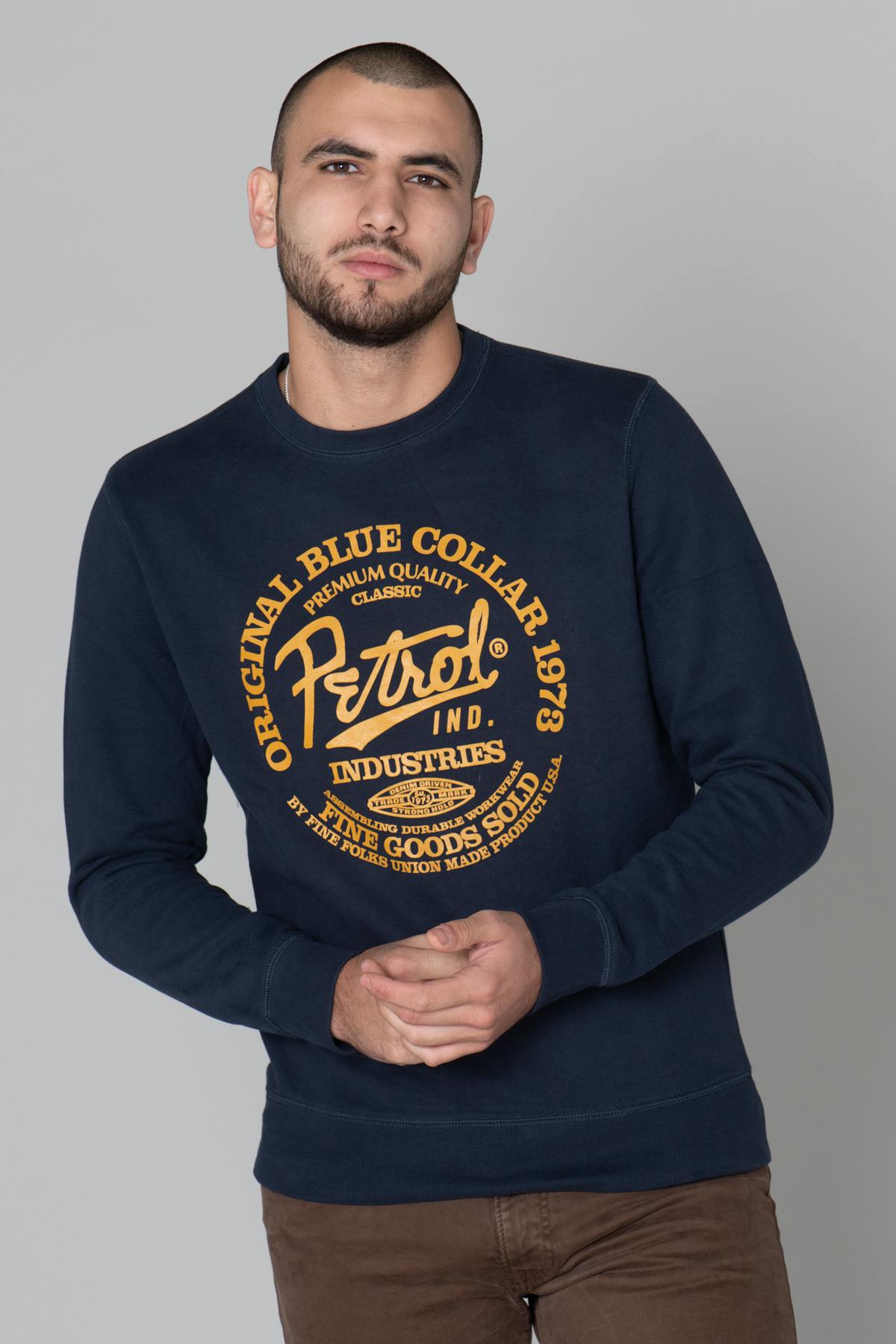 Navy blue cotton sweater - Image n°4