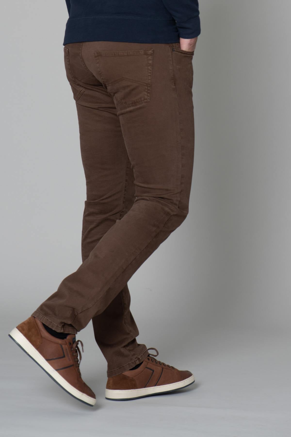 Men's brown jeans - Image n°6