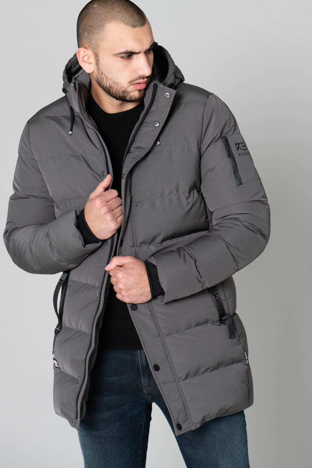 Gray winter parka - Image n°1