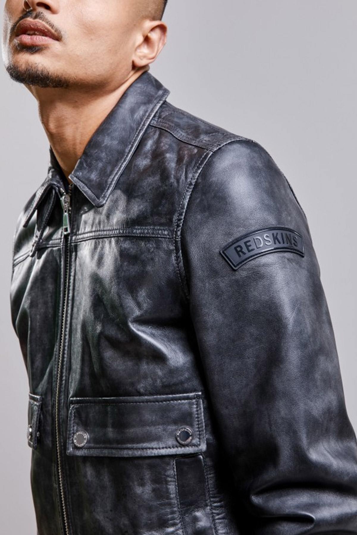 Distressed lambskin military jacket - Image n°4