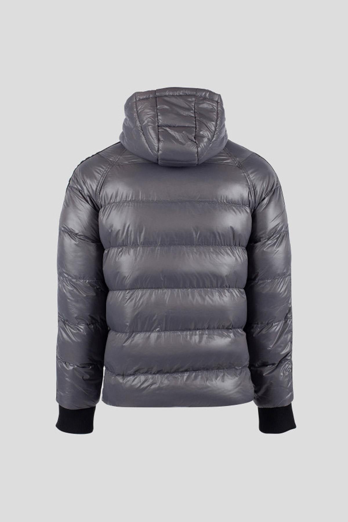 Charcoal gray sports down jacket - Image n°10