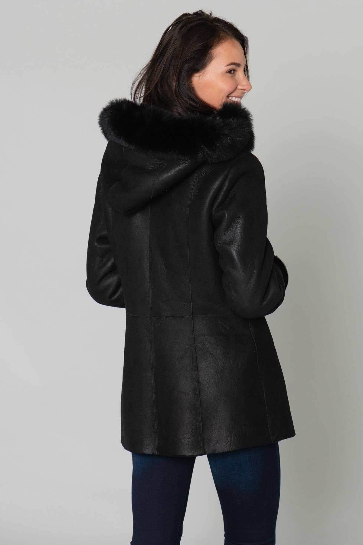 Women's shearling coat - Image n°4