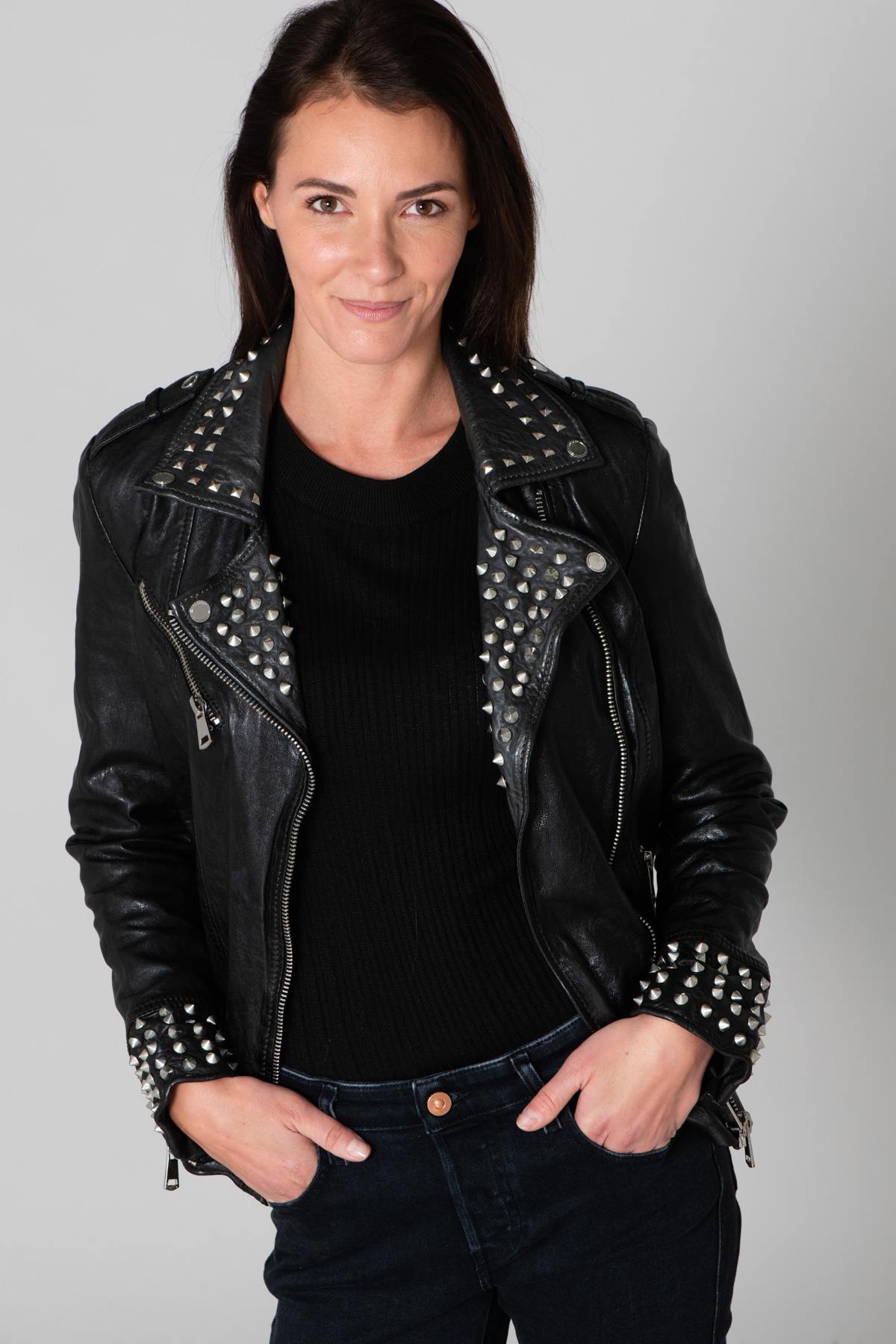 Studded rock Biker Jacket - Image n°6