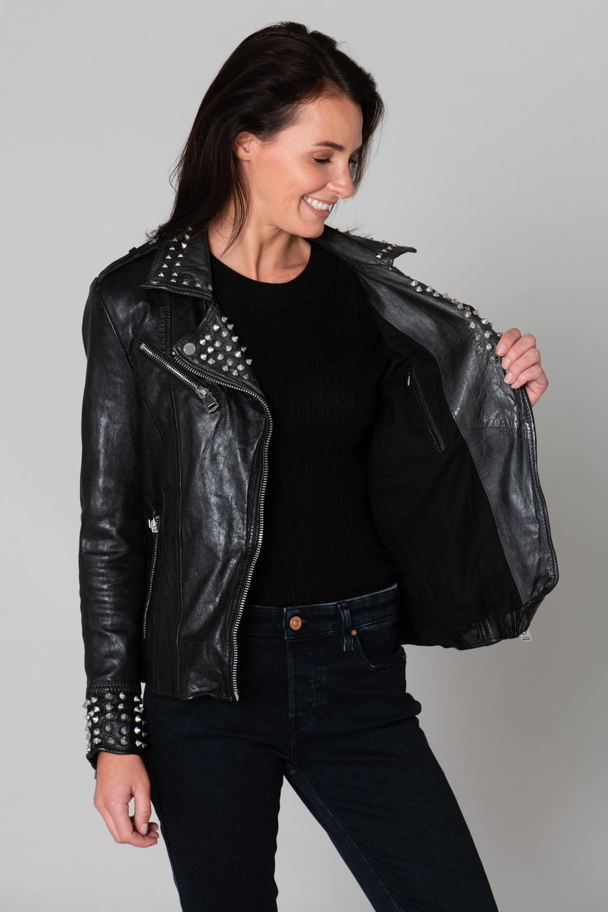 Studded rock Biker Jacket - Image n°4