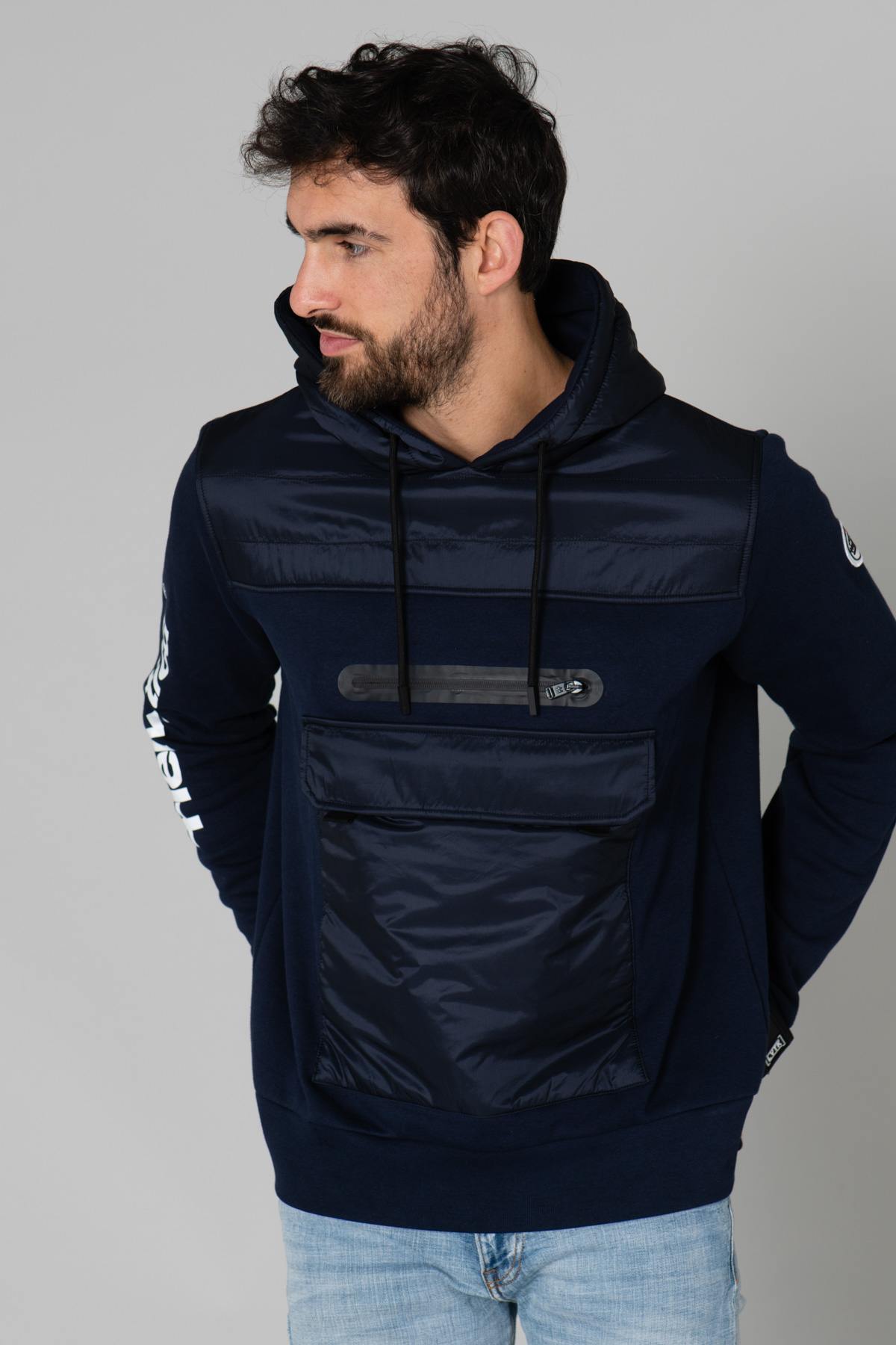 Blue sportswear textile jacket - Image n°3