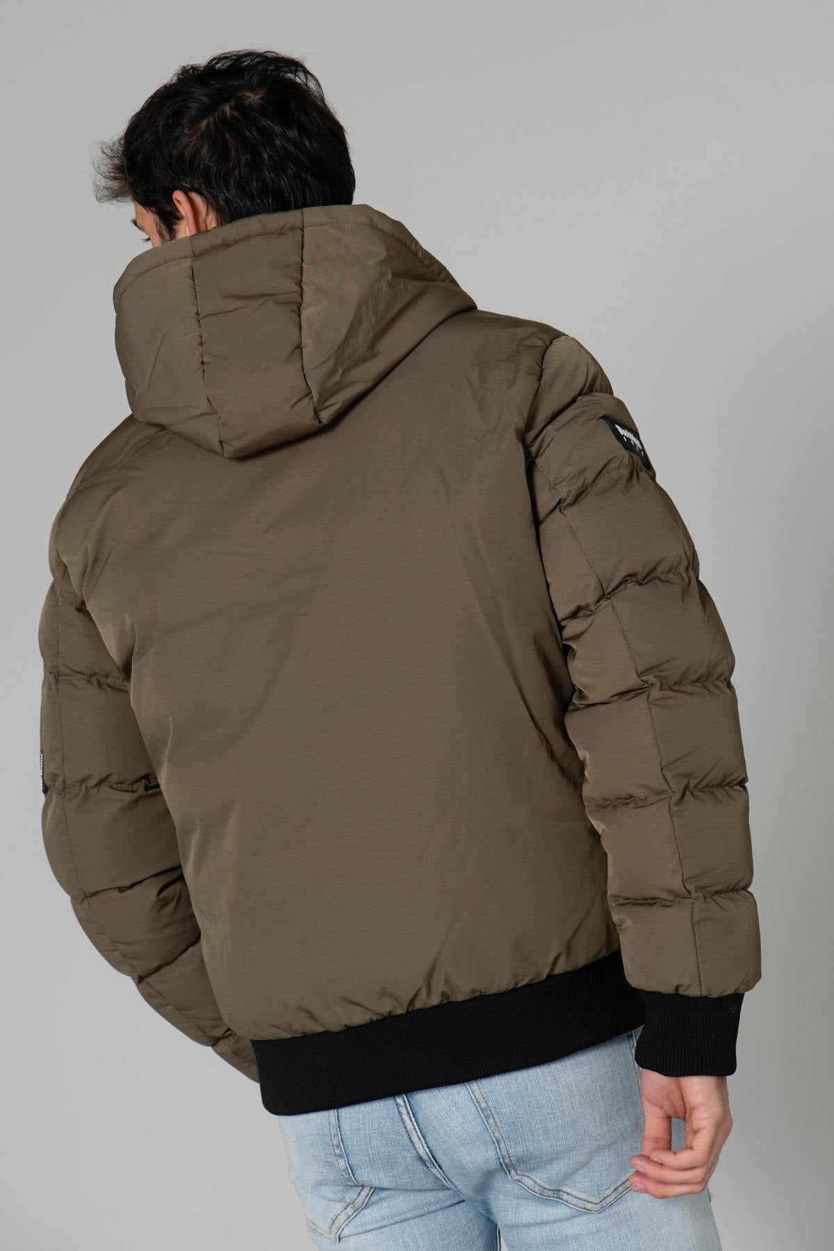  Men's khaki sports down jacket - Image n°5