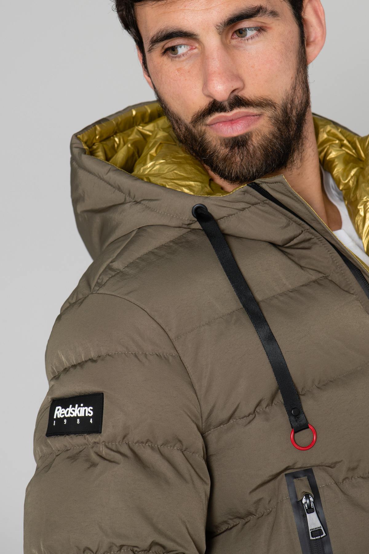  Men's khaki sports down jacket - Image n°7