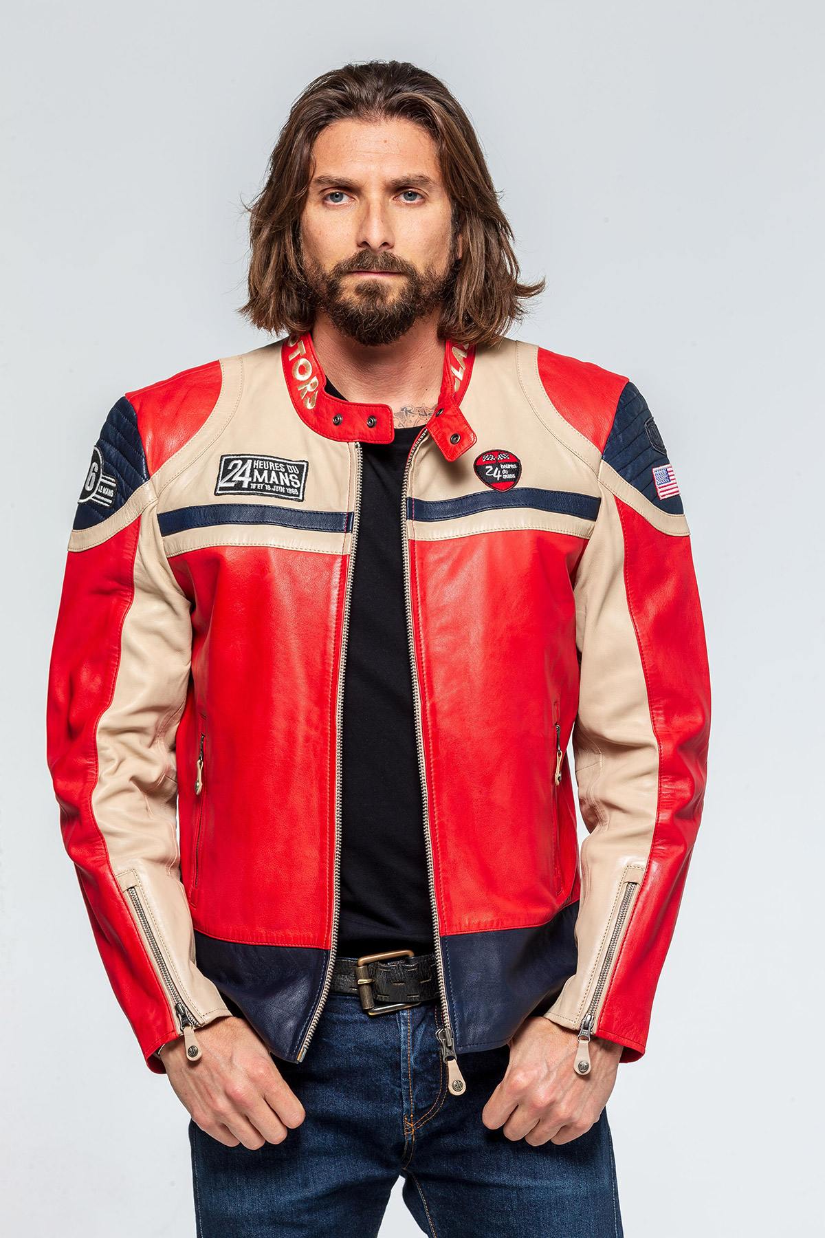 Men's leather 24h Le Mans red - Image n°6