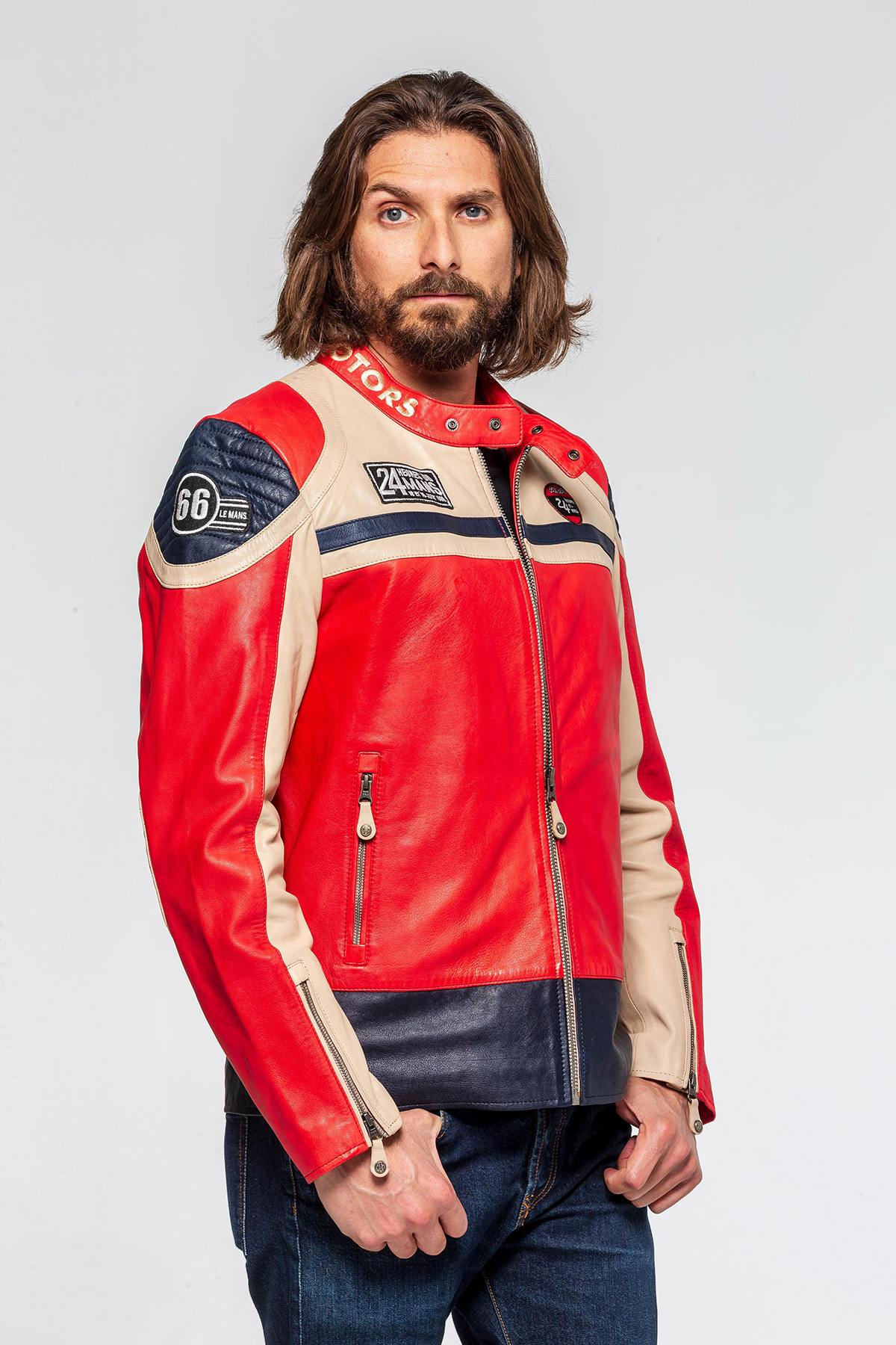 Men's leather 24h Le Mans red - Image n°8