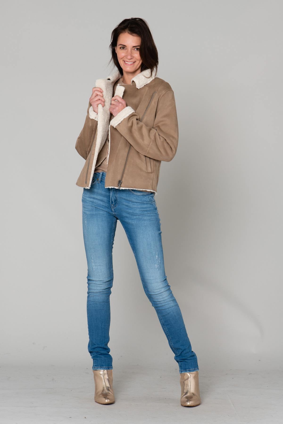 Faux shearling jacket - Image n°4