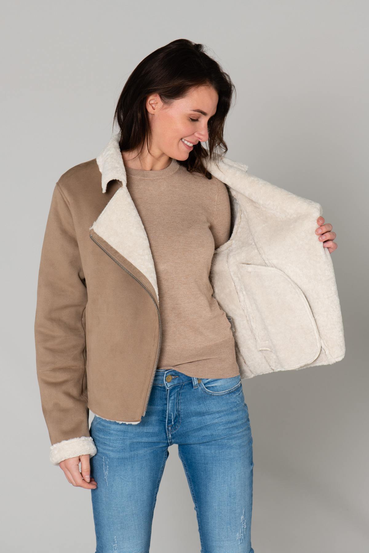 Faux shearling jacket - Image n°6