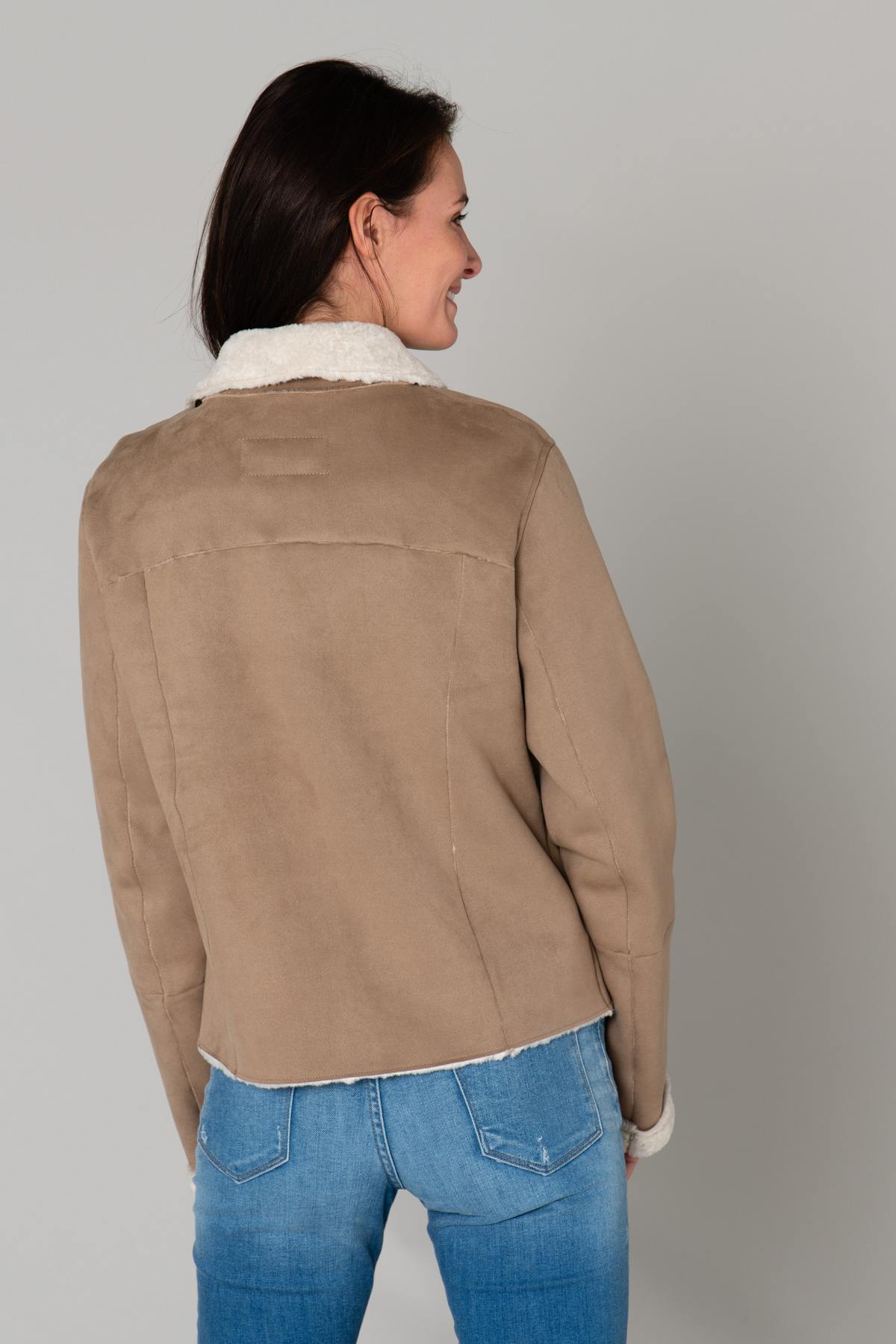 Faux shearling jacket - Image n°7