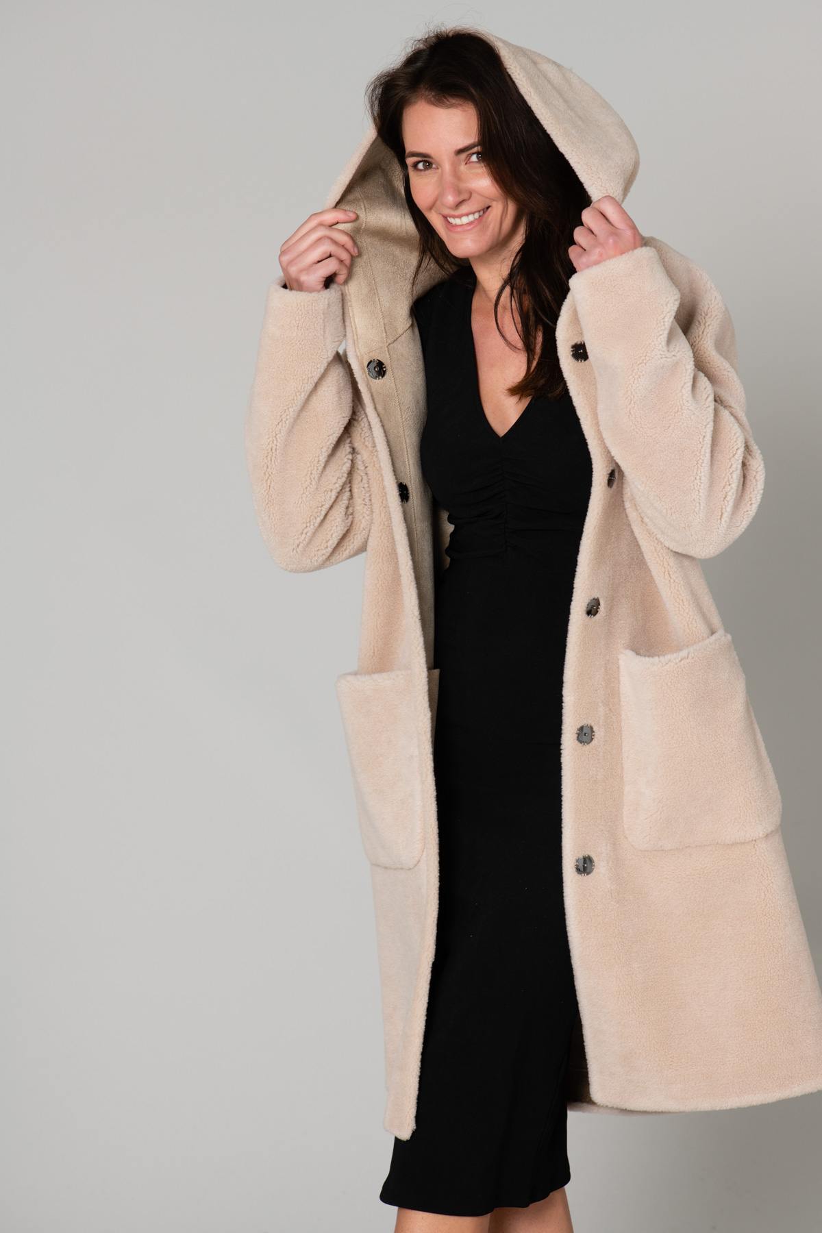 Reversible wool and polyester coat - Image n°6