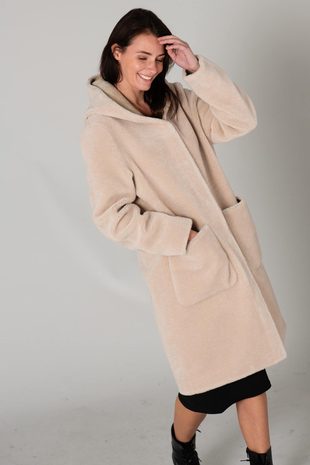 Reversible wool and polyester coat - Image n°8