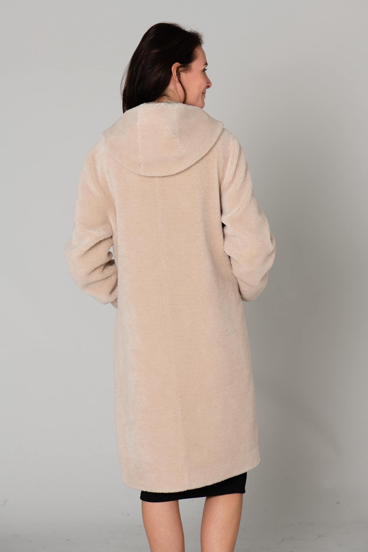 Reversible wool and polyester coat - Image n°9