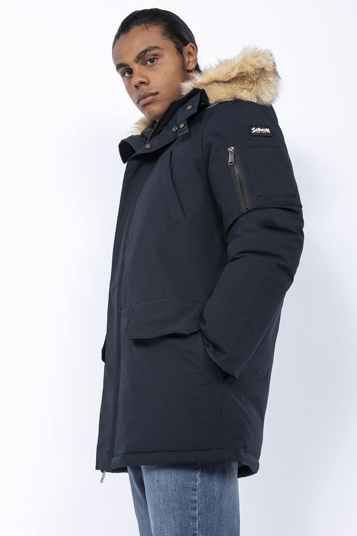 Snorkel parka with removable synthetic fur - Image n°1