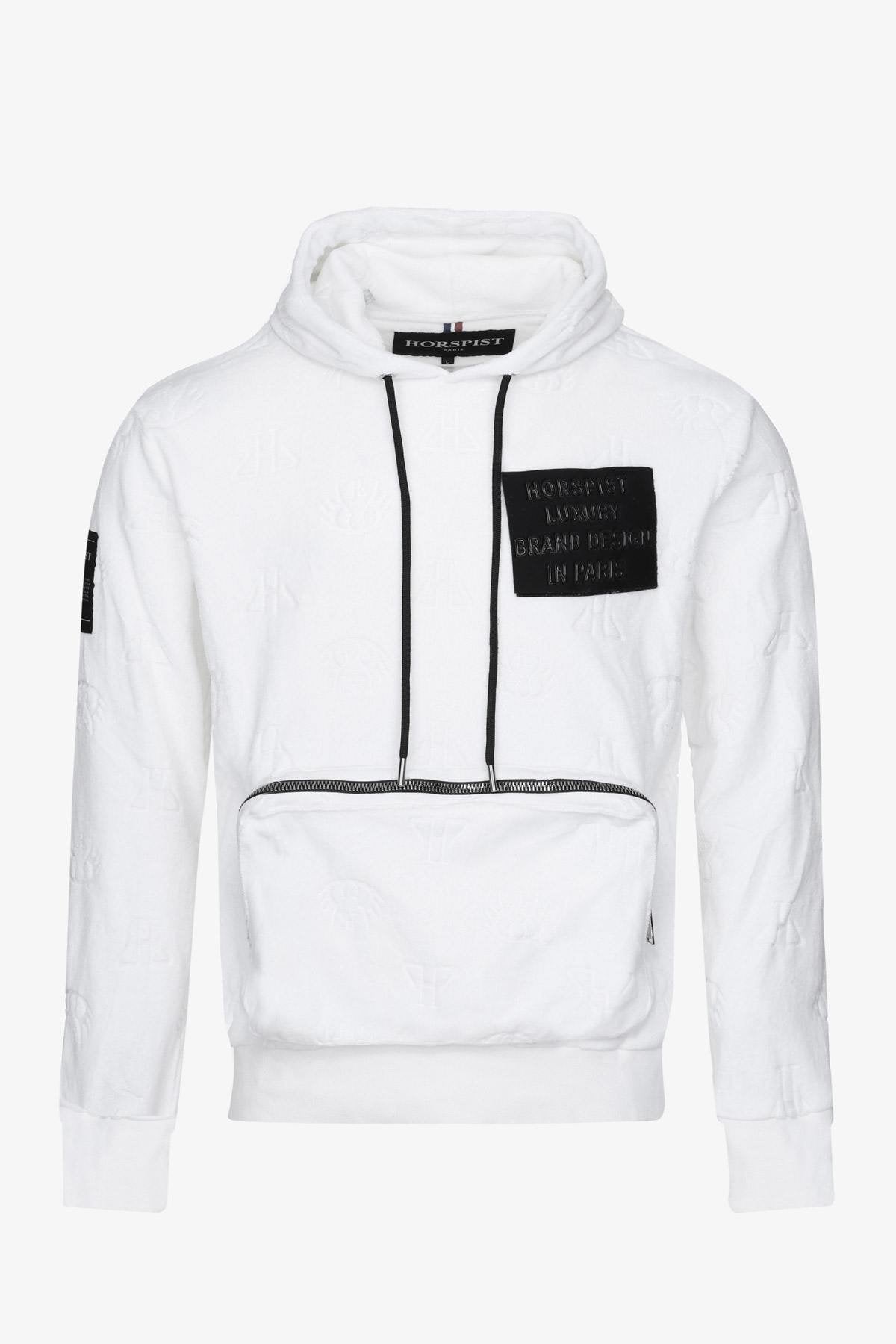 White velor hoodie - Image n°3