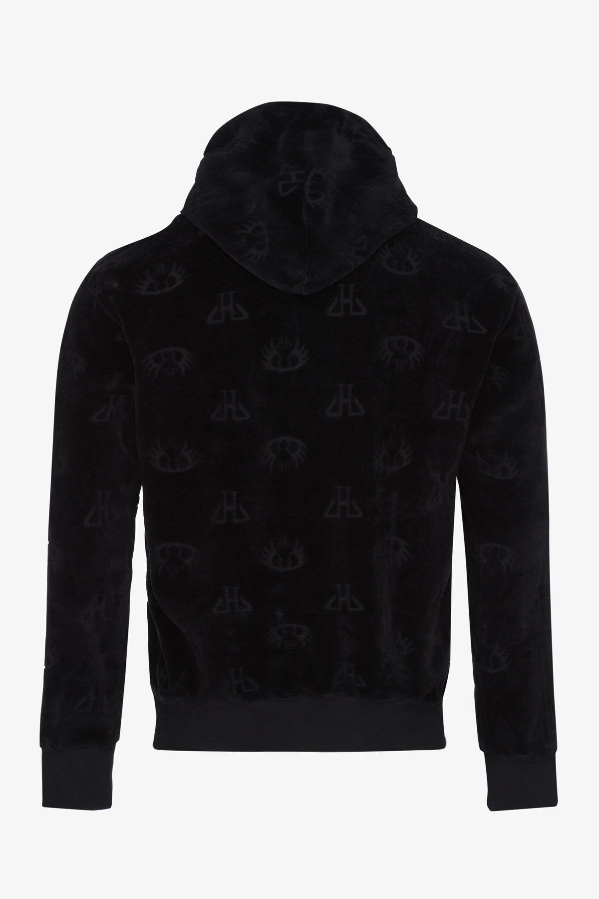 Black velvet sweatshirt - Image n°6