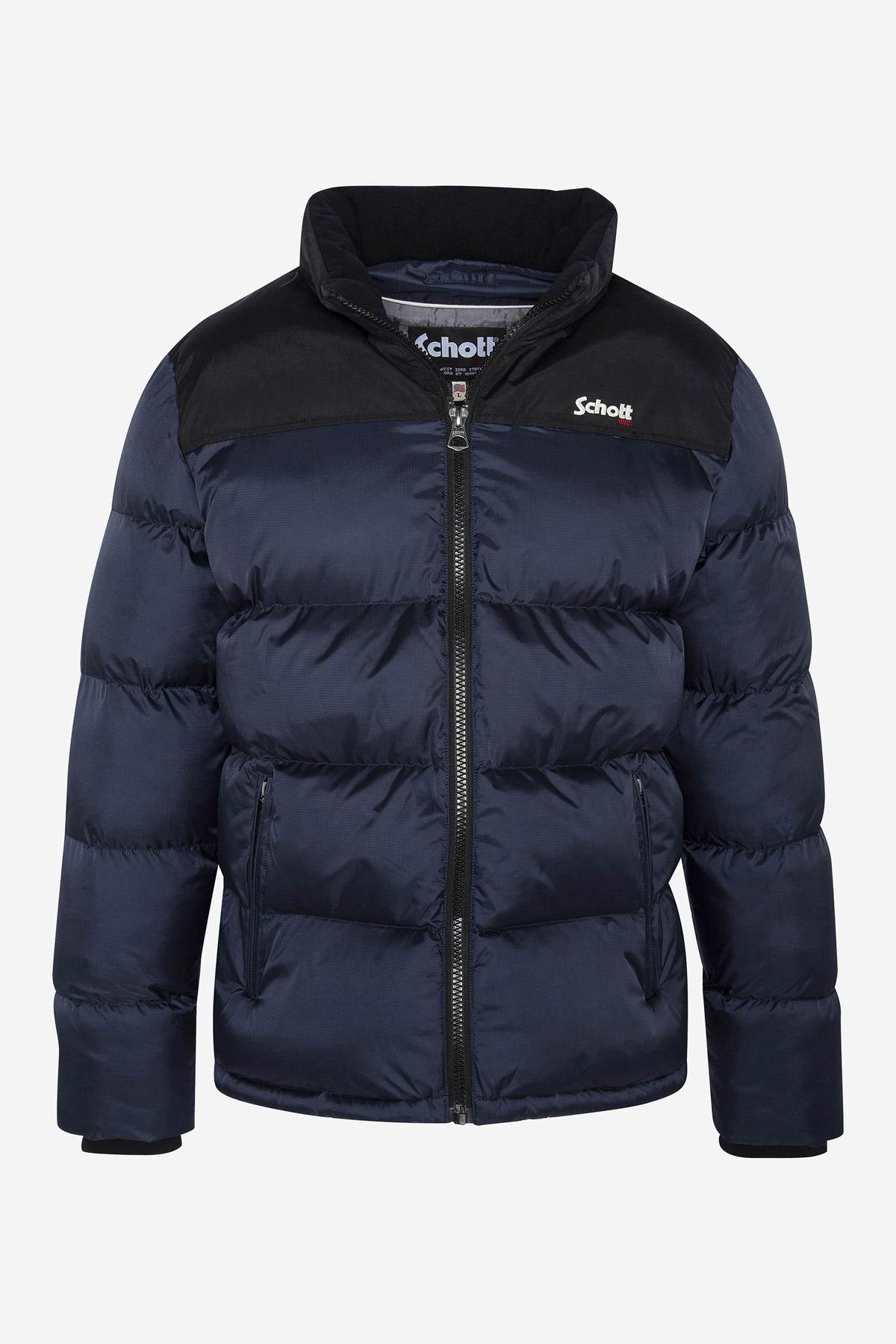 Navy blue down jacket - Image n°1