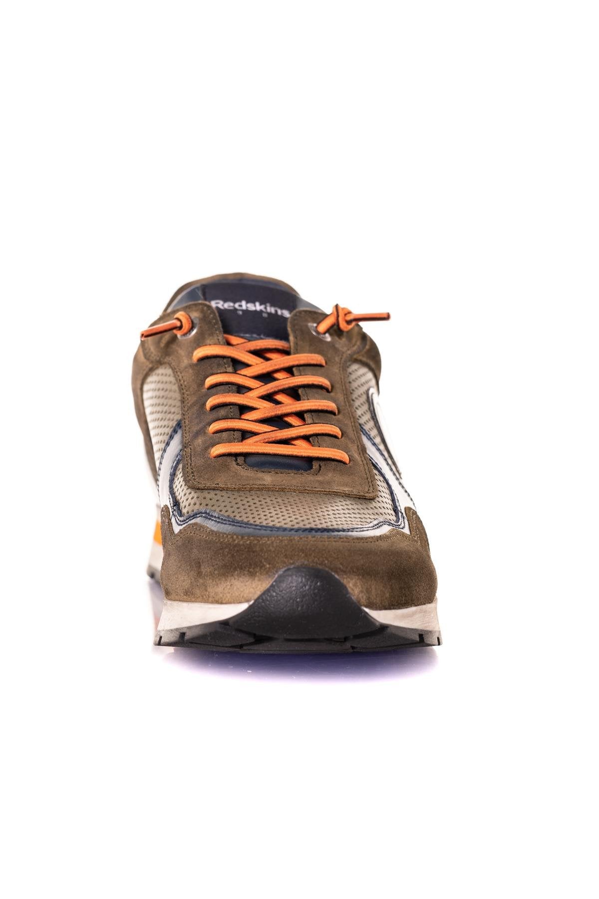 Men's khaki and blue sneakers - Image n°12