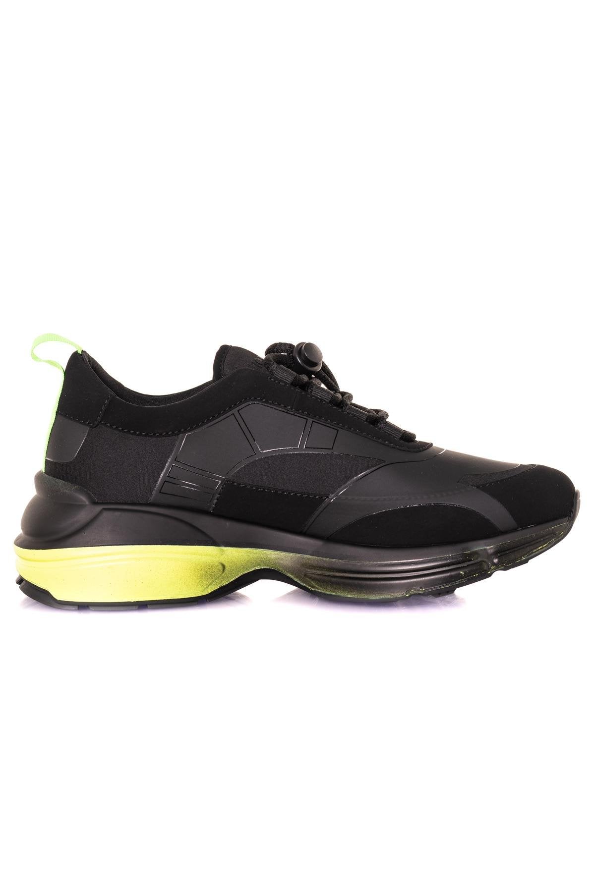 Black and yellow air bubble sneakers - Image n°8