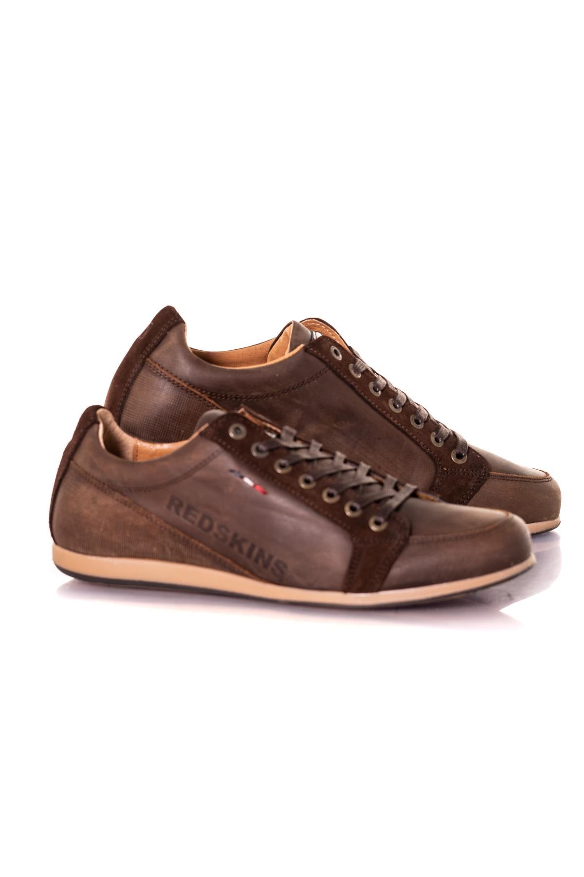 Brown leather sneakers - Image n°8