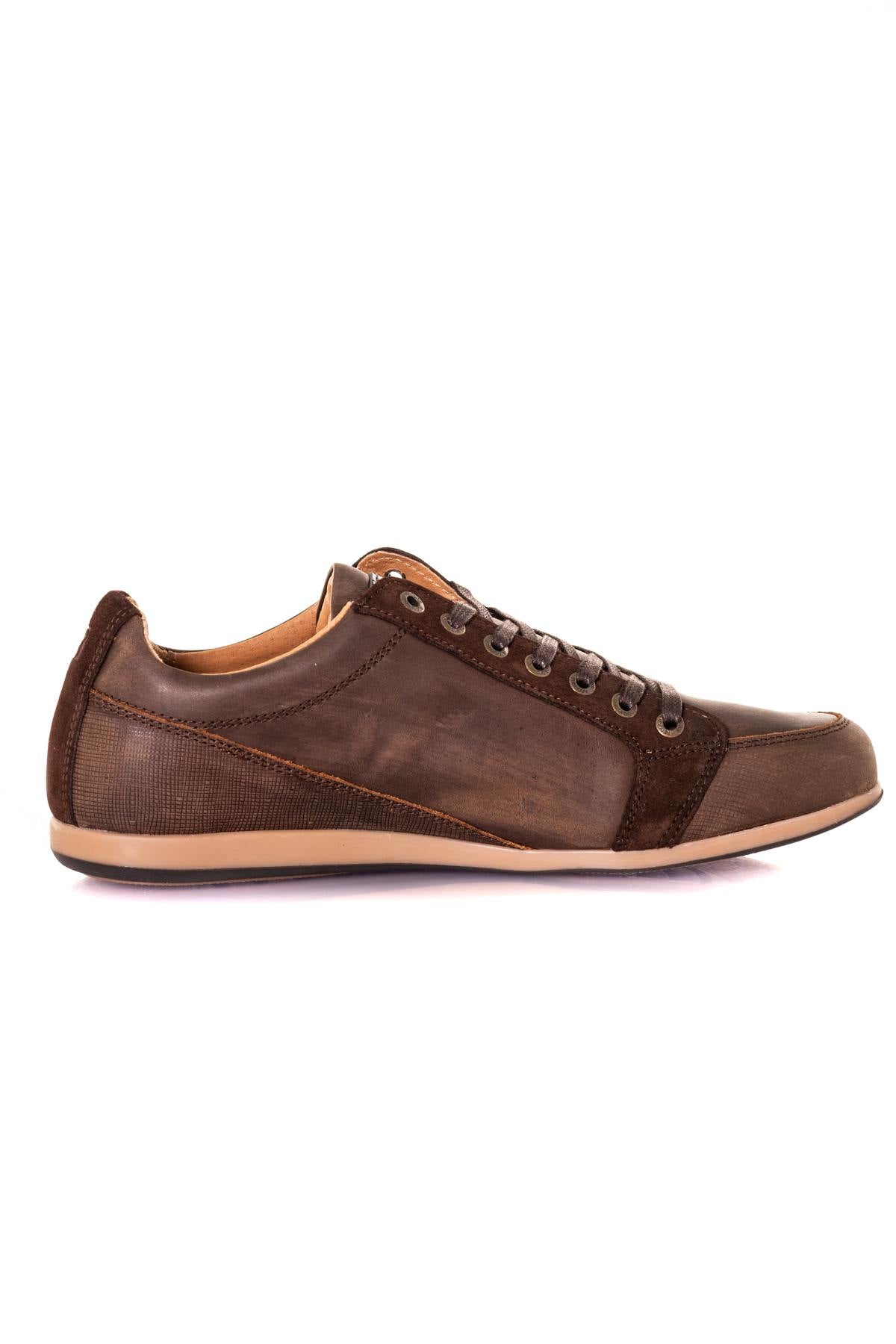 Brown leather sneakers - Image n°9