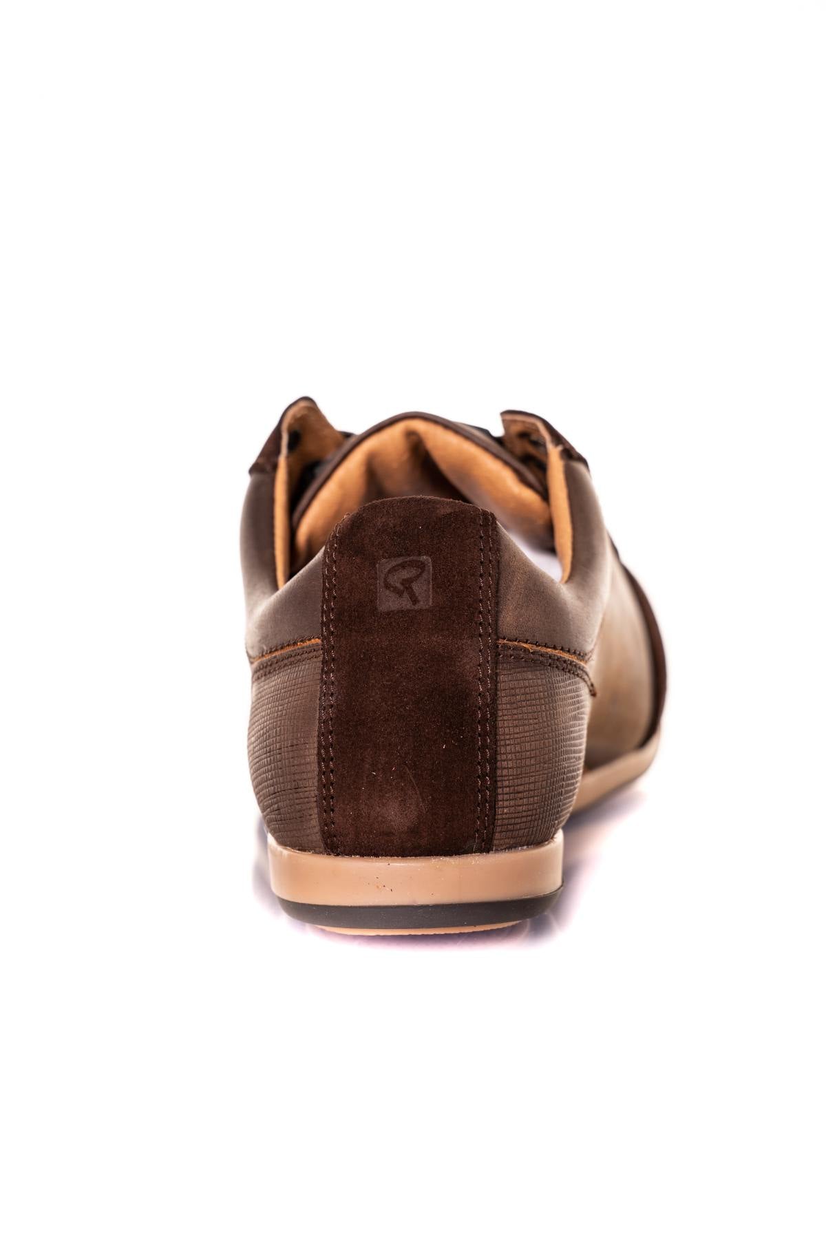 Brown leather sneakers - Image n°13