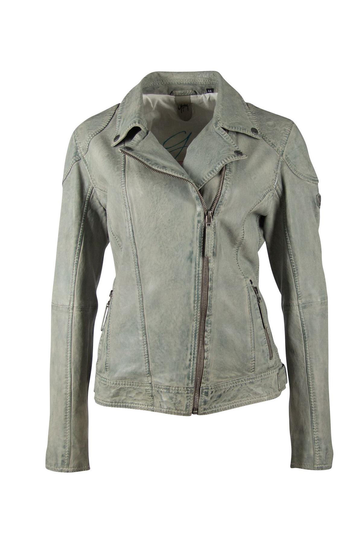 Comfort fit Biker Jacket gray blue - Image n°11