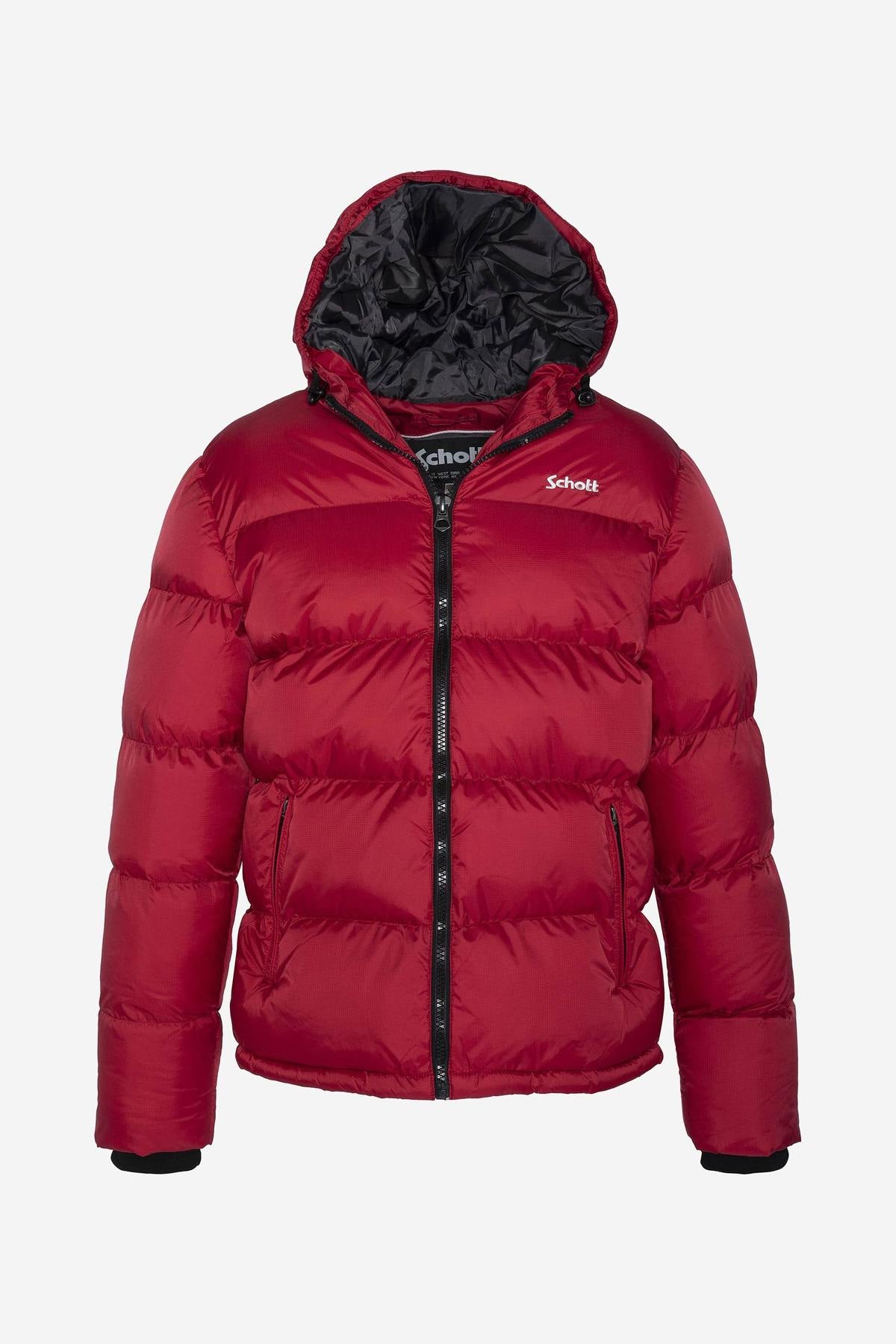 Red nylon down jacket - Image n°3