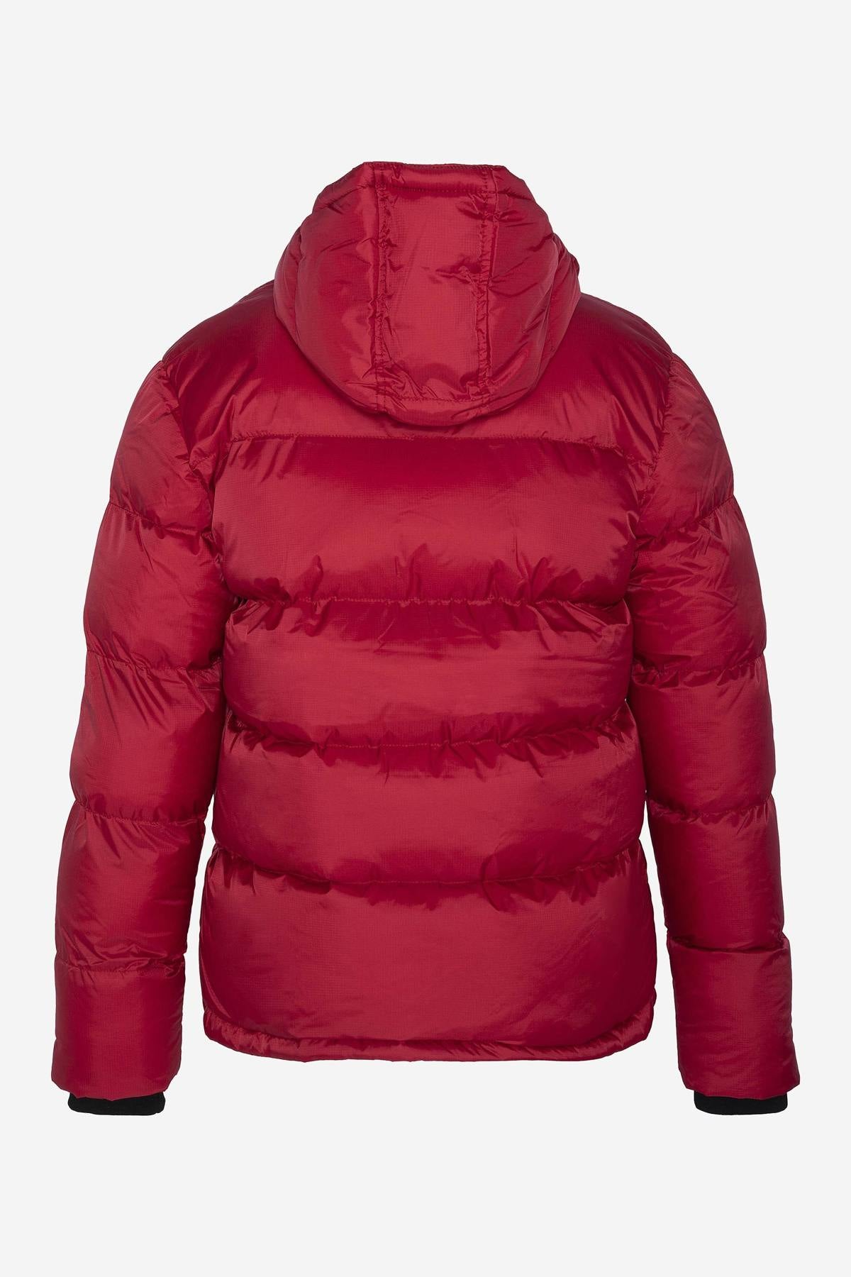 Red nylon down jacket - Image n°4