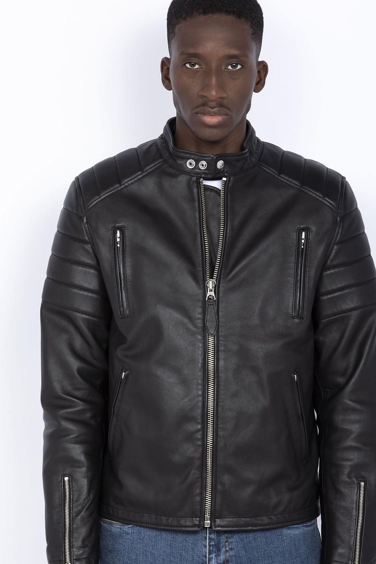 Biker jacket with yoke - Image n°10