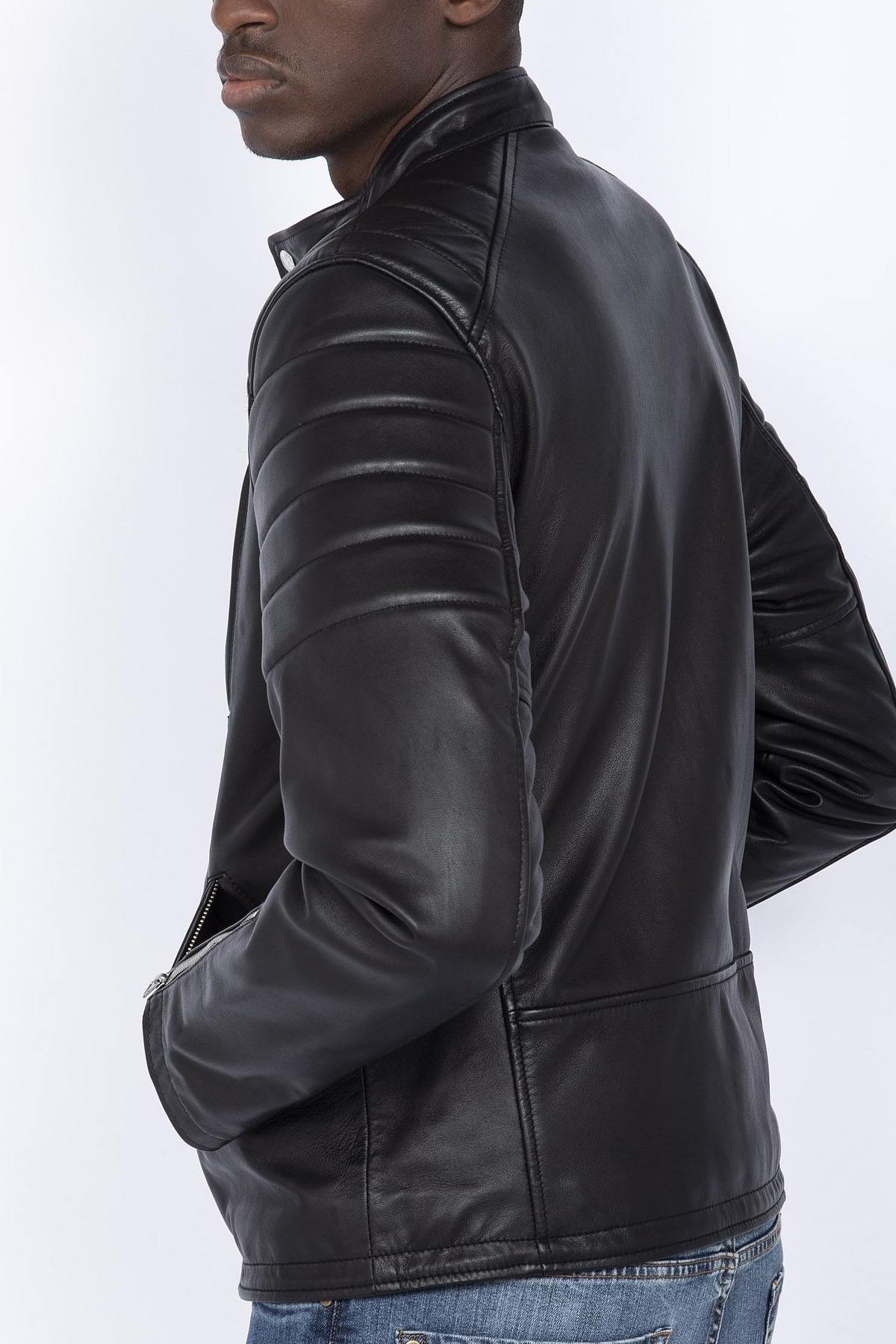 Biker jacket with yoke - Image n°11