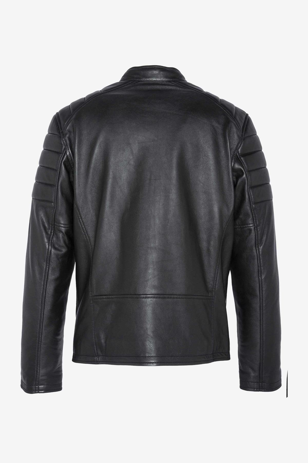 Biker jacket with yoke - Image n°14