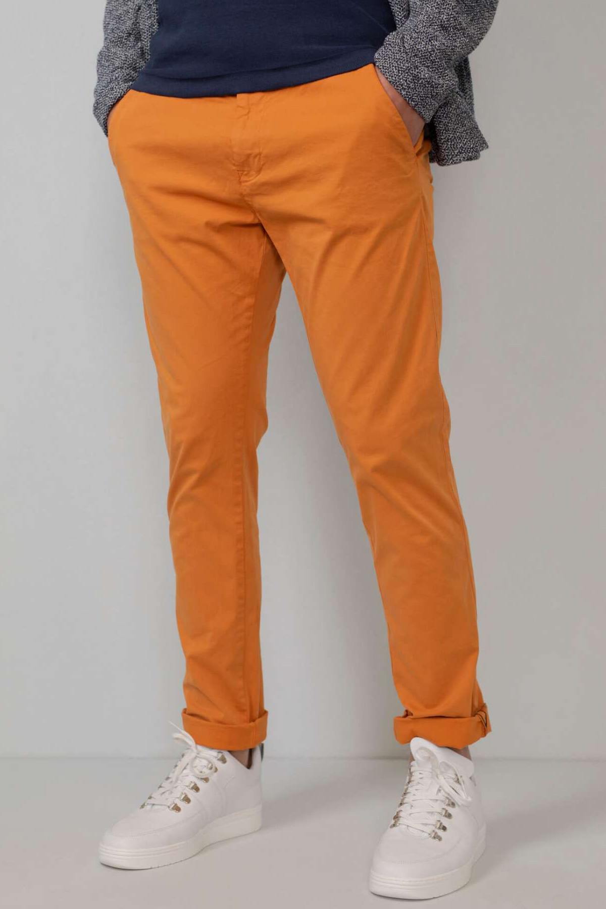 Yellow slim fit chinos - Image n°1