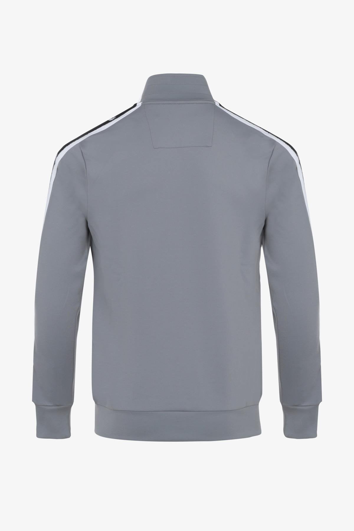 Gray zipped track jacket - Image n°7