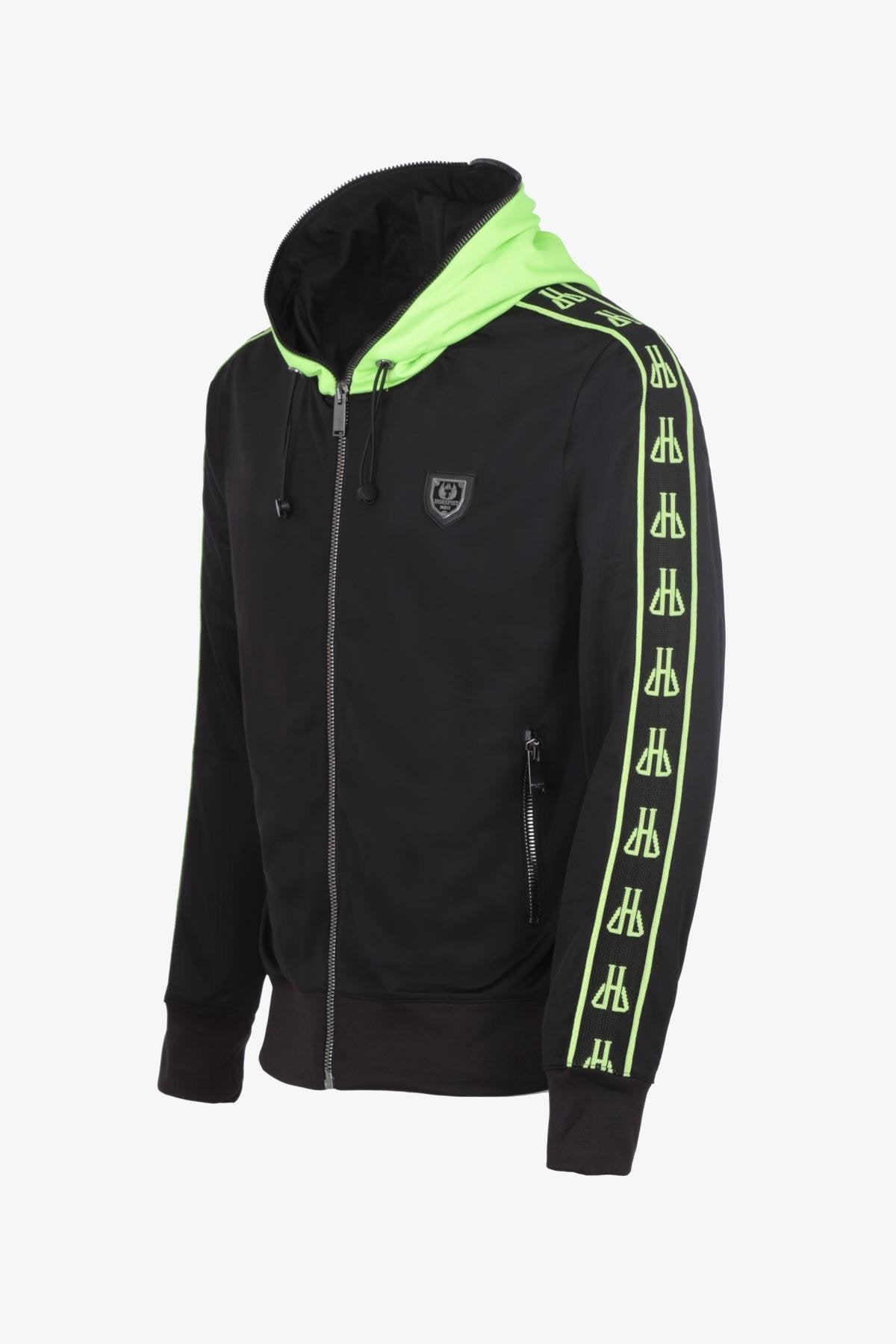 Black and Green Zip Hoodie - Image n°9