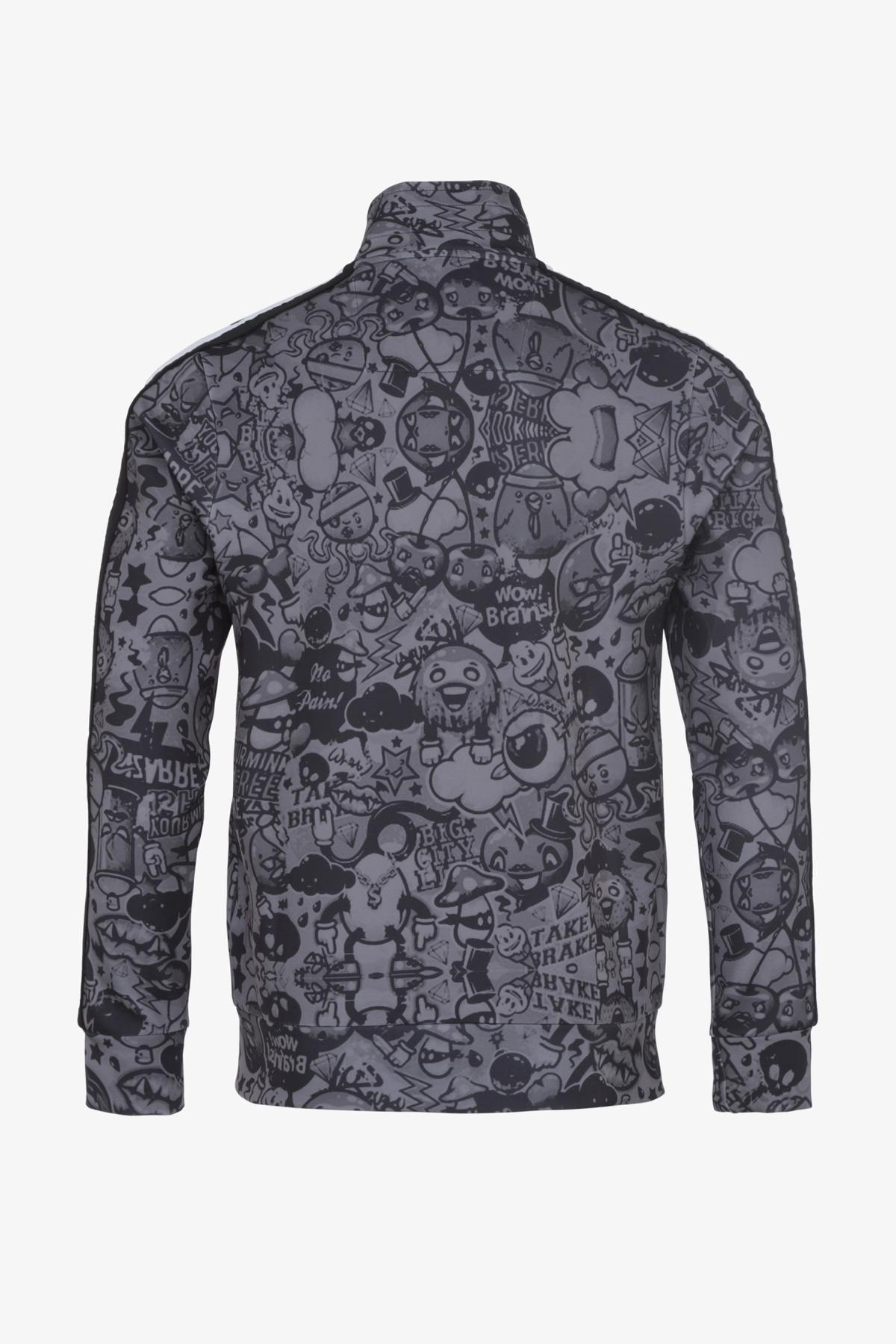 Black cartoon pattern track jacket - Image n°7