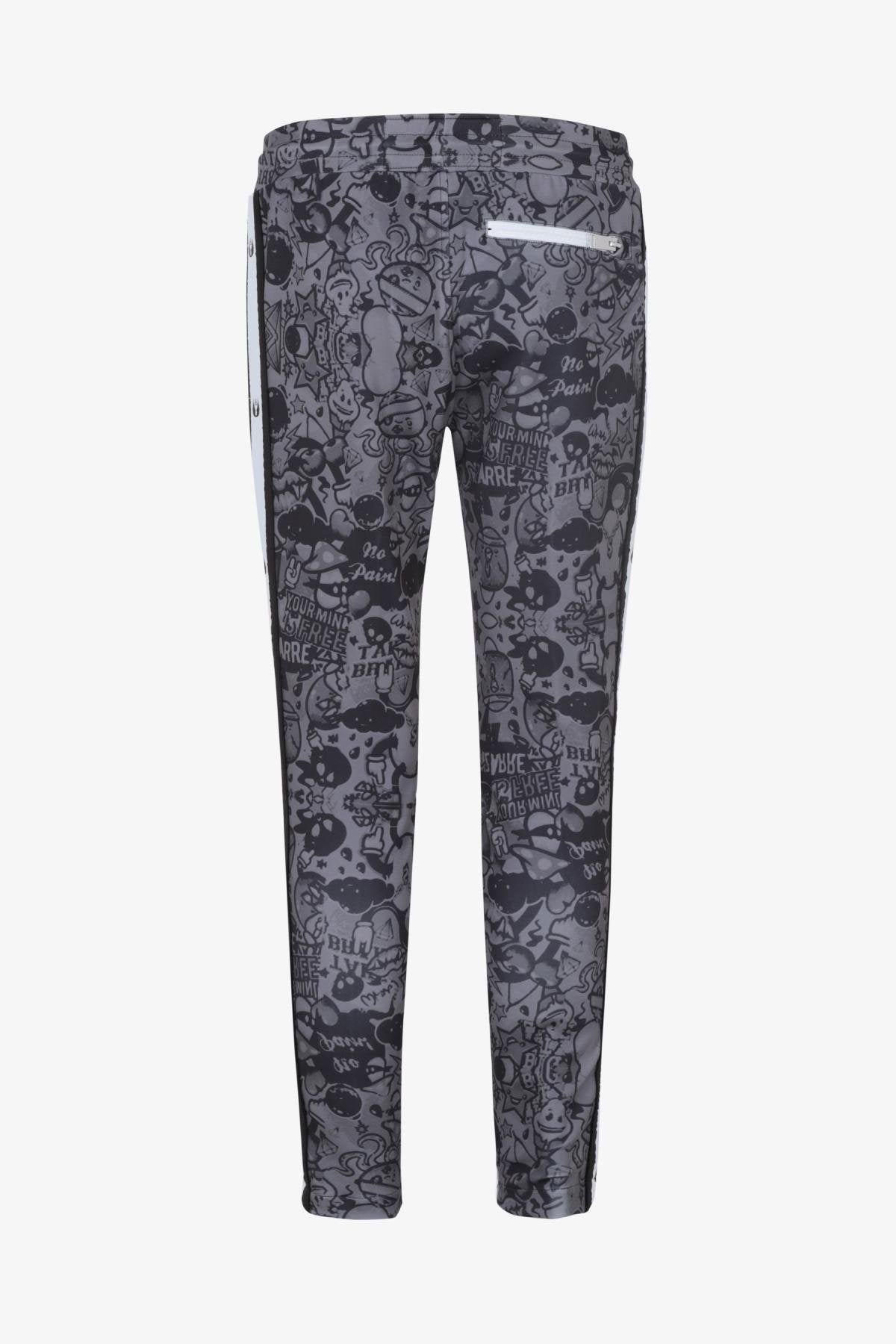 Black cartoon print jogging pants - Image n°7