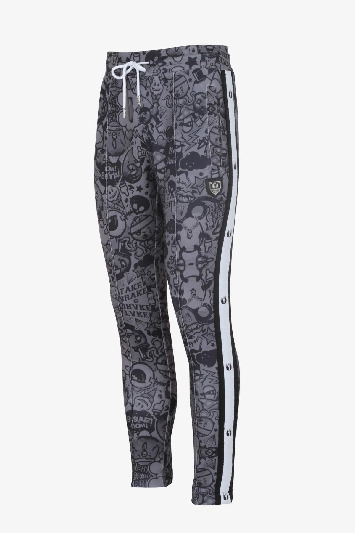 Black cartoon print jogging pants - Image n°8