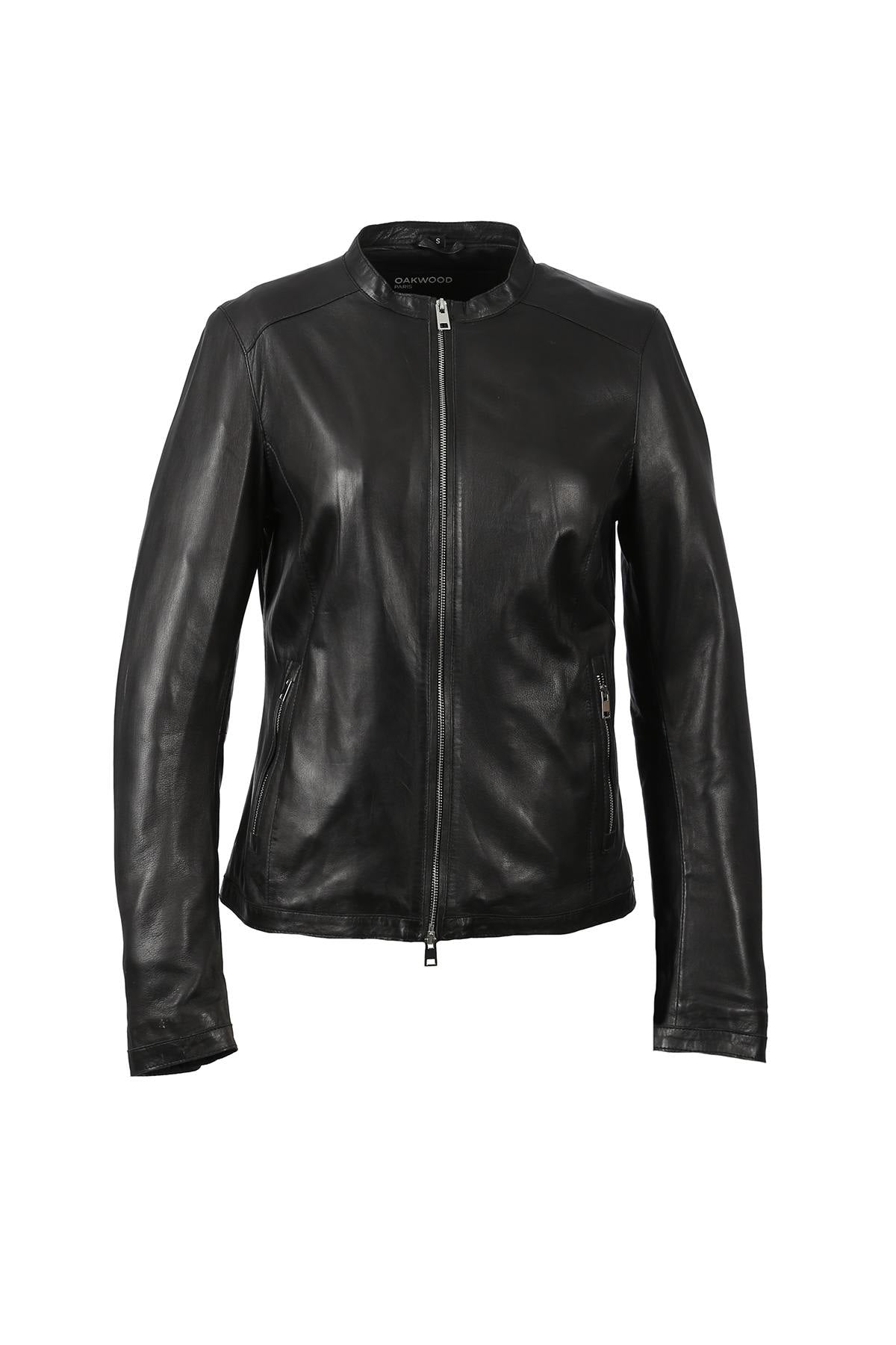 Black smooth leather jacket - Image n°10