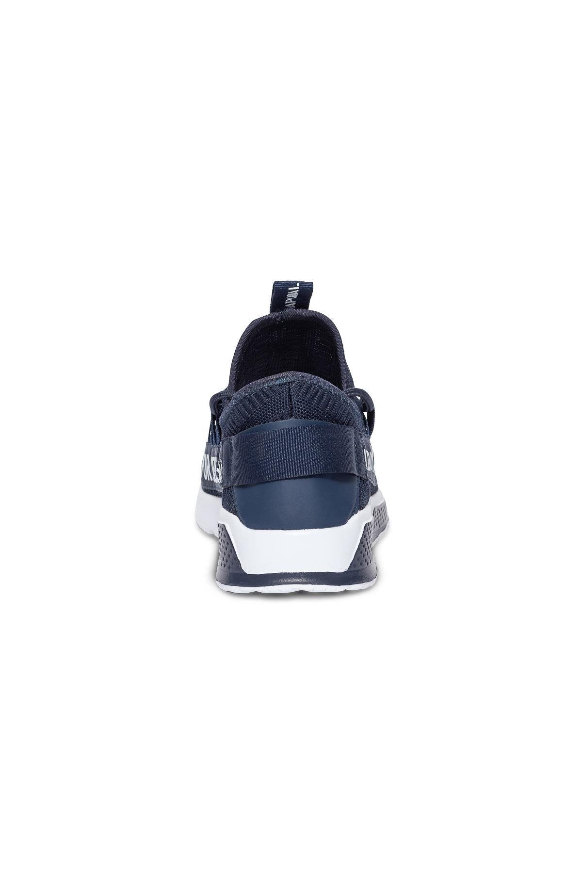 Men's navy blue mesh sneakers - Image n°3