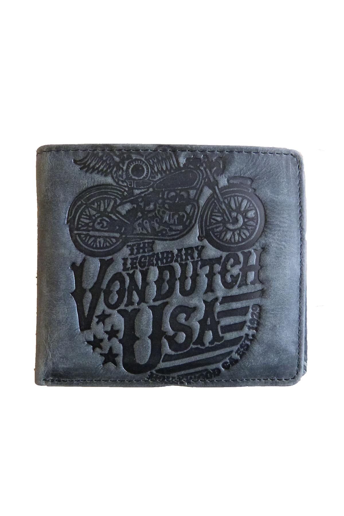 Vintage black leather wallet - Image n°1